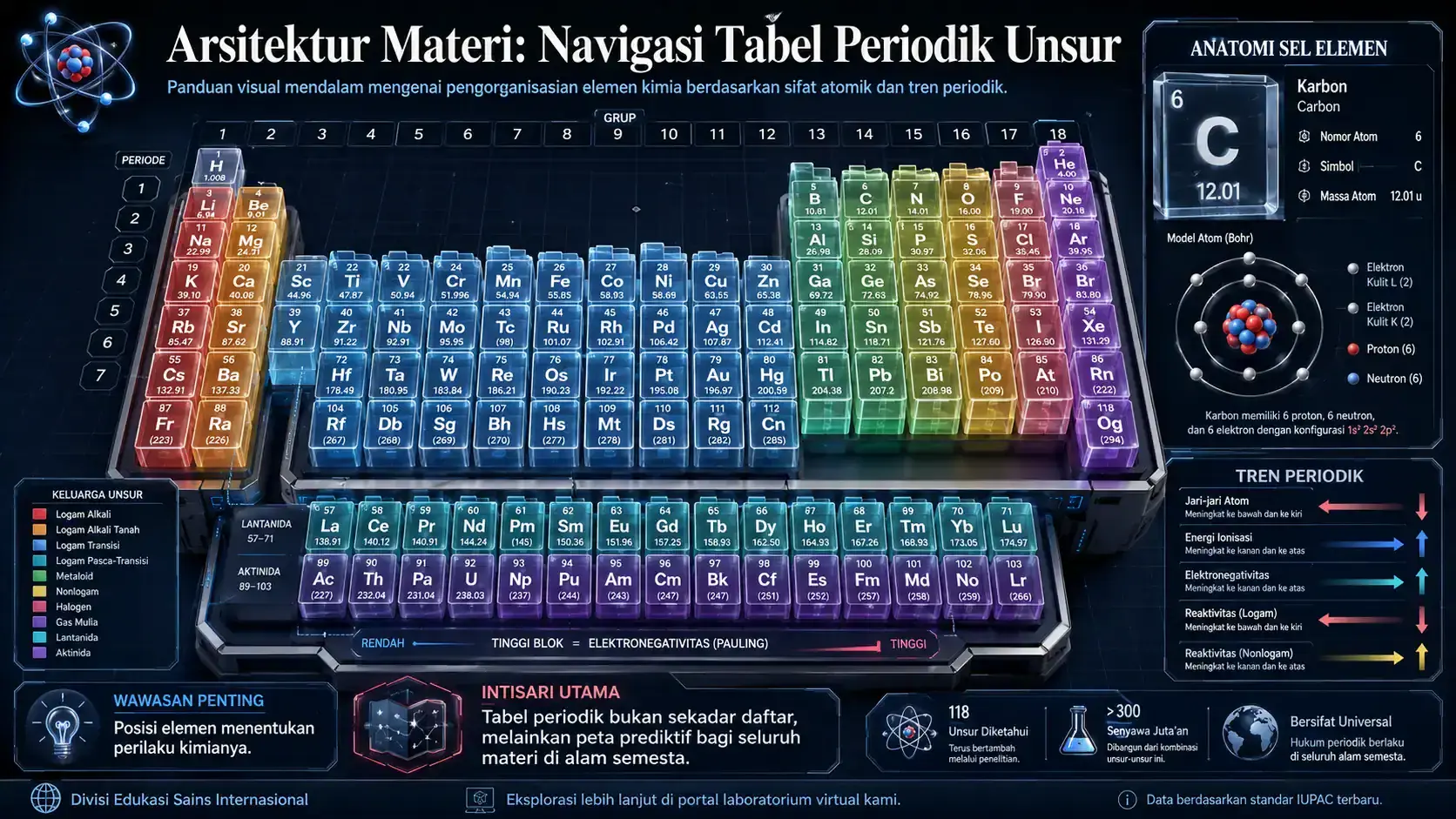 Contoh infografis 3D - Arsitektur Materi